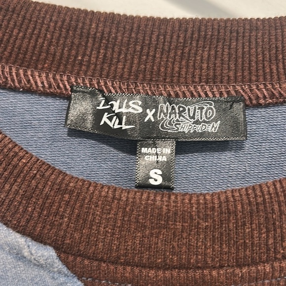 Naruto Shippuden Men's Blue and Cream Sweater - Picture 2 of 7